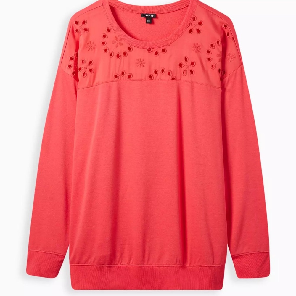 Torrid size 1 oversized French terry crew neck
